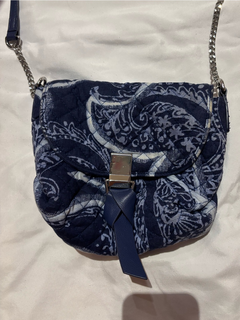 Vera Bradley Quilted Navy Paisley Crossbody Bag - Women